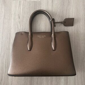 EUC Kate Spade Eva Leather Ash Metallic Bag